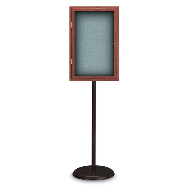 Corkboard, Triple Door, Radius Frame, 72x36", Bronze/Medium Gray